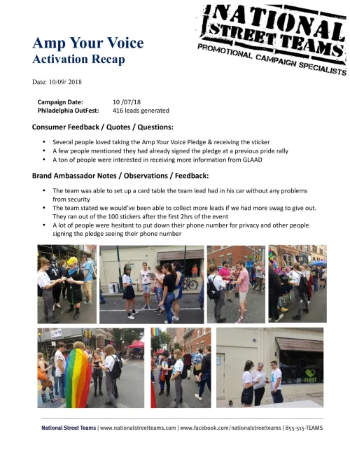 Philly Outfest Activation Recap 100917