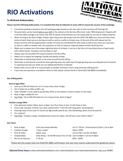 RIO Activations 2016